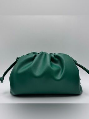 Soft Leather Mini Pouch Bag - Green